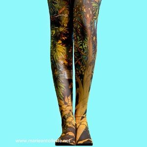 Marie Antoilette Floral Printed Tights